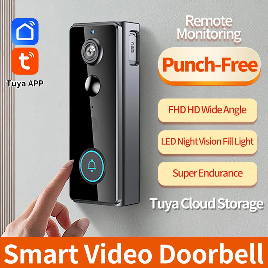 Wireless Smart Doorbell - IP65 Waterproof WiFi Video Intercom with PIR Motion Detection - ZOOMNSTORE