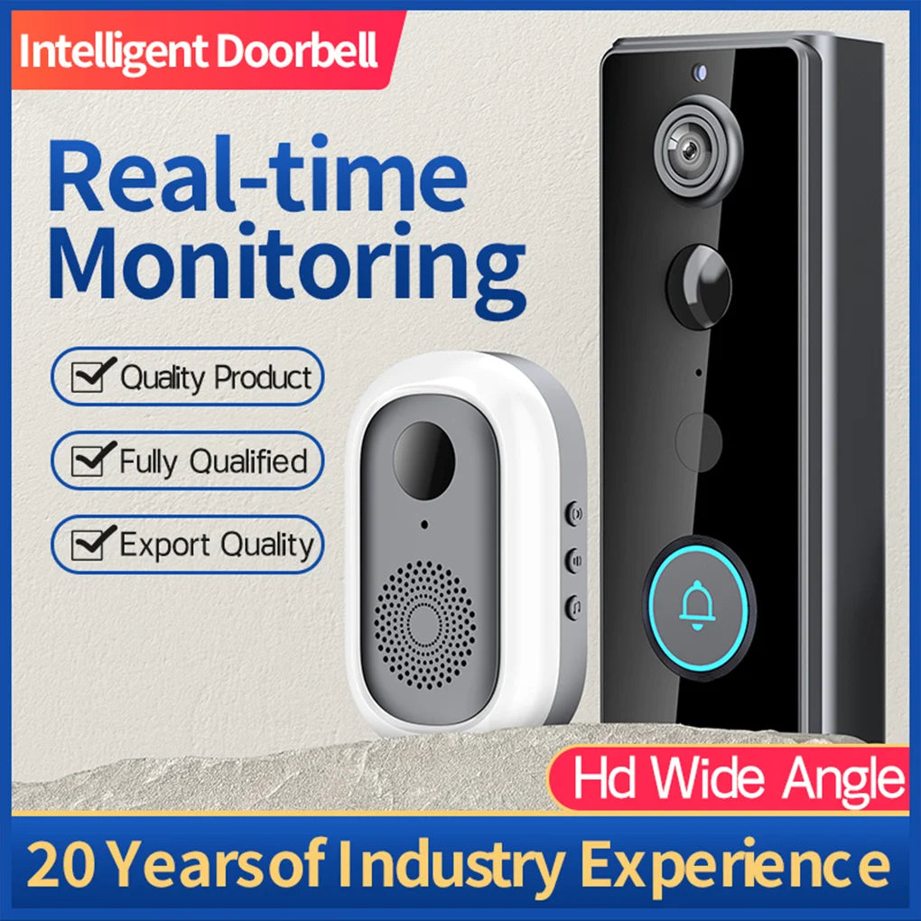 Wireless Smart Doorbell - IP65 Waterproof WiFi Video Intercom with PIR Motion Detection - ZOOMNSTORE
