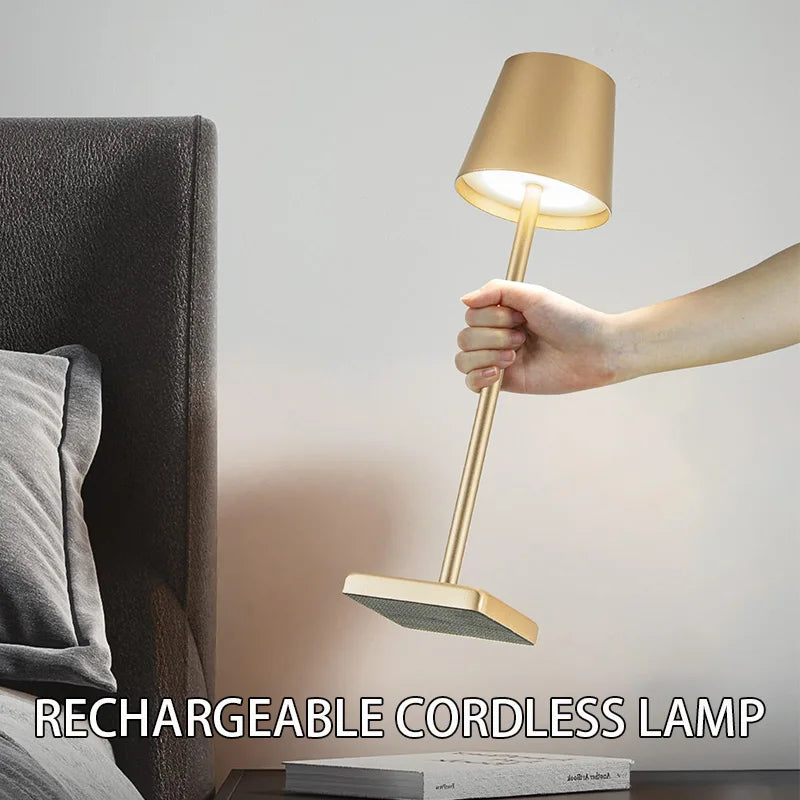 Wireless Touch LED Table Lamp - 3-Level Dimming for Bedroom Dining Room Bar and Desk - ZOOMNSTORE