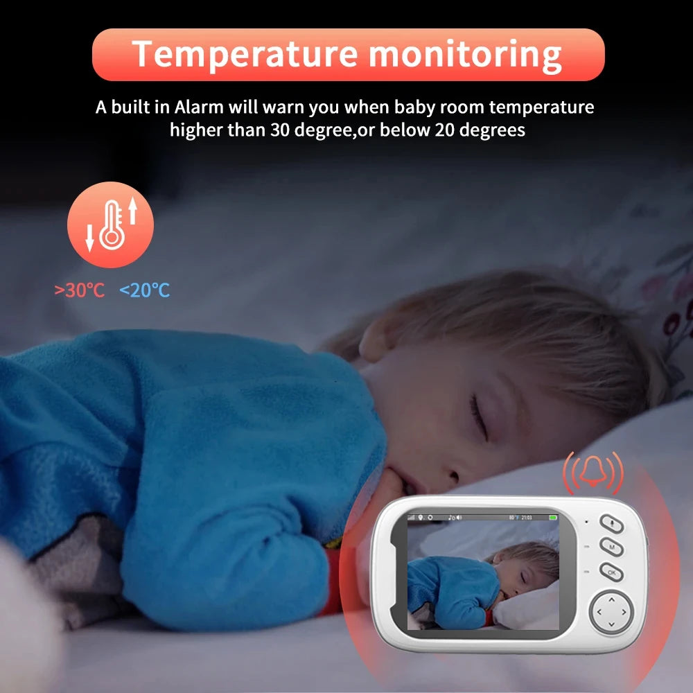 Cdycam New 3.5 inch Wireless Video Baby Monitor Night Vision Temperature Monitoring 2 Way Audio Talk Baby Nanny Security Camera - ZOOMNSTORE