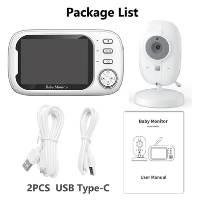 Cdycam New 3.5 inch Wireless Video Baby Monitor Night Vision Temperature Monitoring 2 Way Audio Talk Baby Nanny Security Camera - ZOOMNSTORE