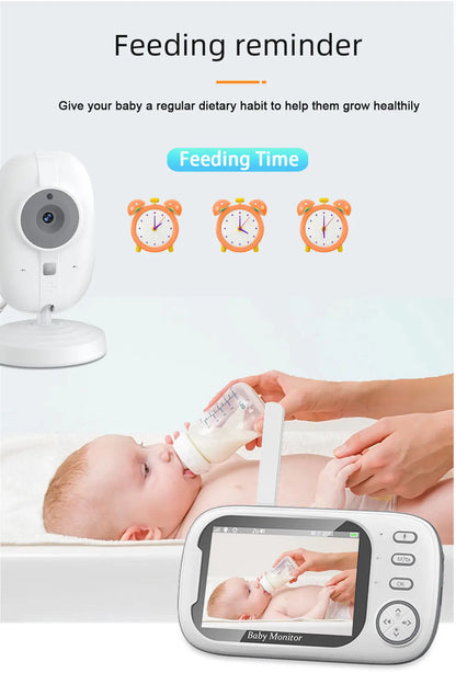 Cdycam New 3.5 inch Wireless Video Baby Monitor Night Vision Temperature Monitoring 2 Way Audio Talk Baby Nanny Security Camera - ZOOMNSTORE