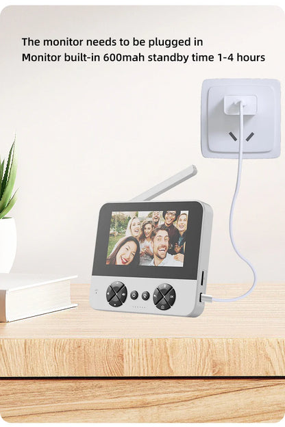 Wireless Video Doorbell - 4.3 Inch Color Display With Infrared Night Vision & Two-Way Intercom - ZOOMNSTORE