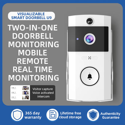 Wireless Video Doorbell - Solar Powered Waterproof Camera with Night Vision & Two-Way Intercom - ZOOMNSTORE