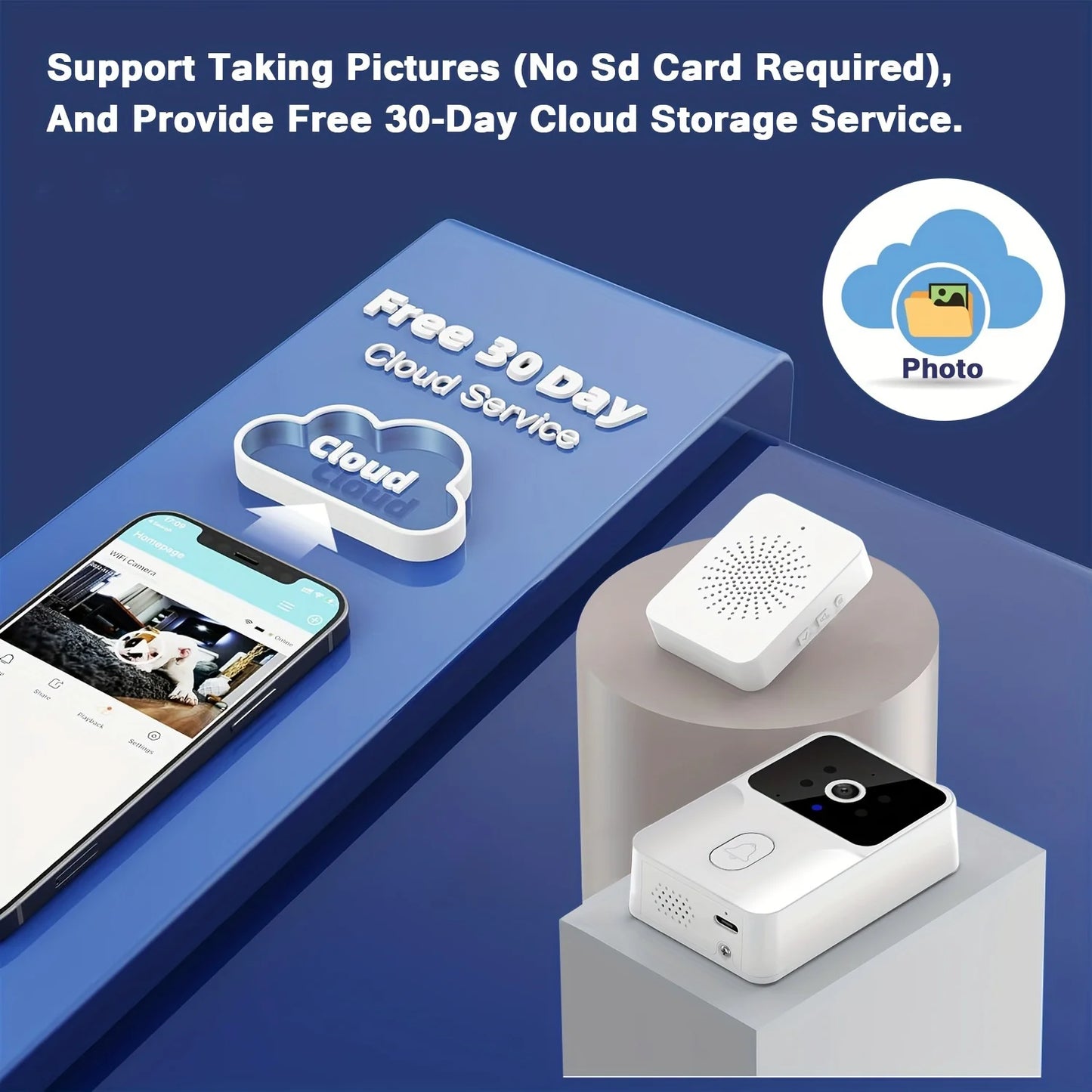 Wireless Video Doorbell With HD Camera - Smart Home Security, Night Vision & Two-Way Audio - ZOOMNSTORE