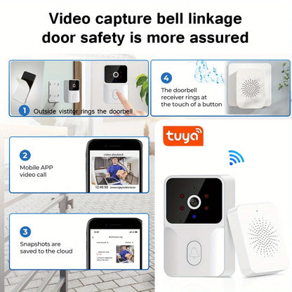 Wireless Video Doorbell With HD Camera - Smart Home Security, Night Vision & Two-Way Audio - ZOOMNSTORE