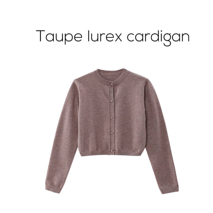 Womens Autumn Winter Maxi Dress  Modal Shirt Set - High Quality Lurex Cardigan - ZOOMNSTORE