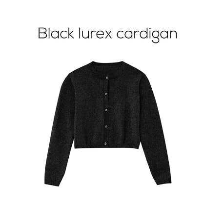 Womens Autumn Winter Maxi Dress  Modal Shirt Set - High Quality Lurex Cardigan - ZOOMNSTORE