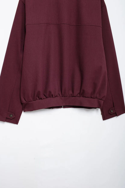 Retro Zipper Bomber Jacket for Women - Fall Loose Outerwear - ZOOMNSTORE