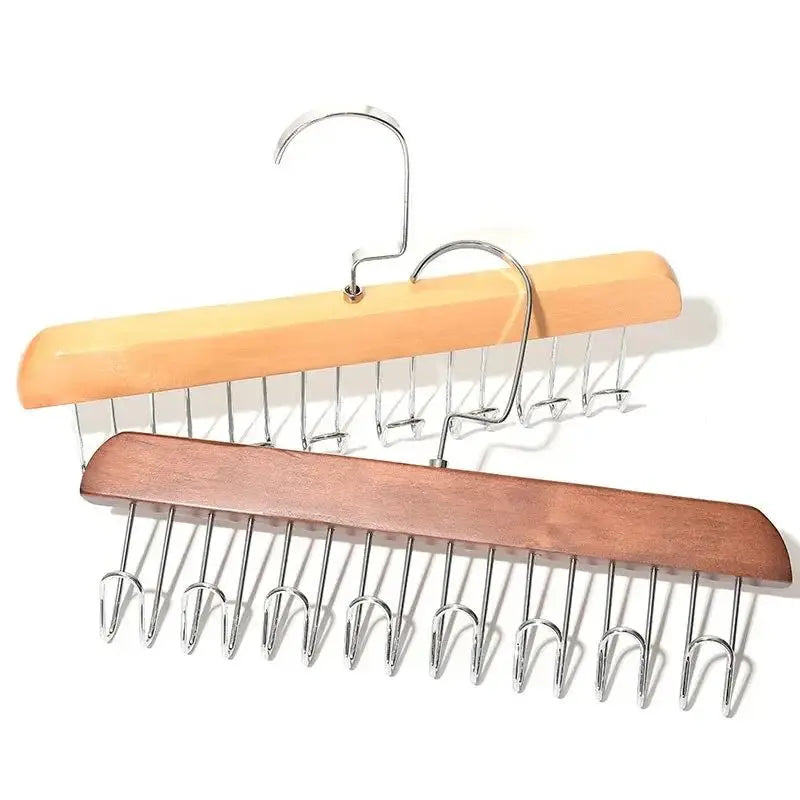 Women Bra Hanger - Durable Wood Closet Organizer with Stainless Steel Hooks - ZOOMNSTORE