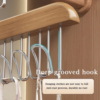 Women Bra Hanger - Durable Wood Closet Organizer with Stainless Steel Hooks - ZOOMNSTORE