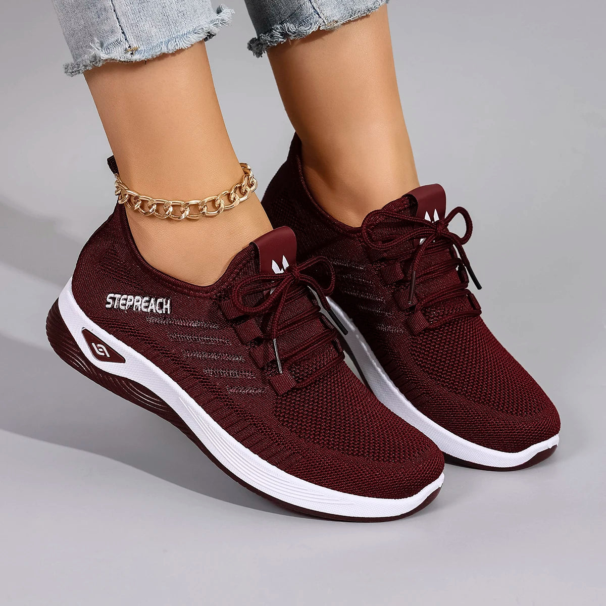 Womens Breathable Mesh Casual Sneakers - Summer Flat Shoes Free Shipping - ZOOMNSTORE