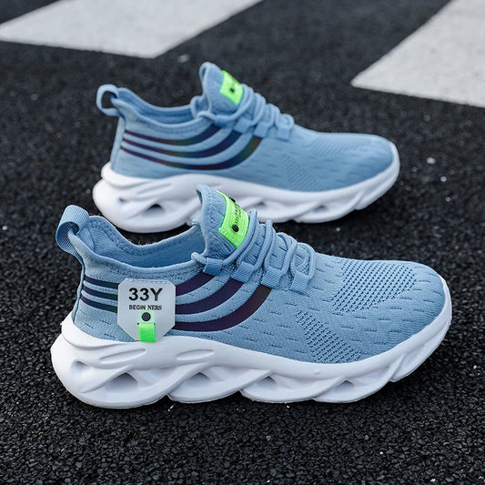 Women Casual Shoes - Breathable Walking Mesh Sports Sneakers With Rubber Outsole - ZOOMNSTORE