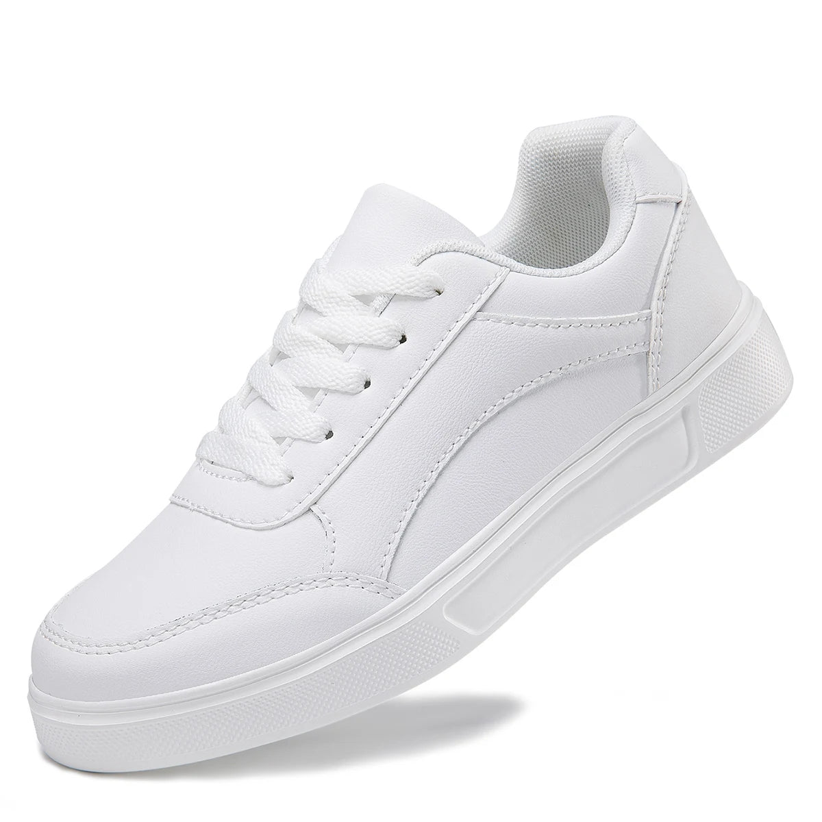 Women Casual Sneakers - PU Leather Platform Shoes | Non Slip Skate Style - ZOOMNSTORE
