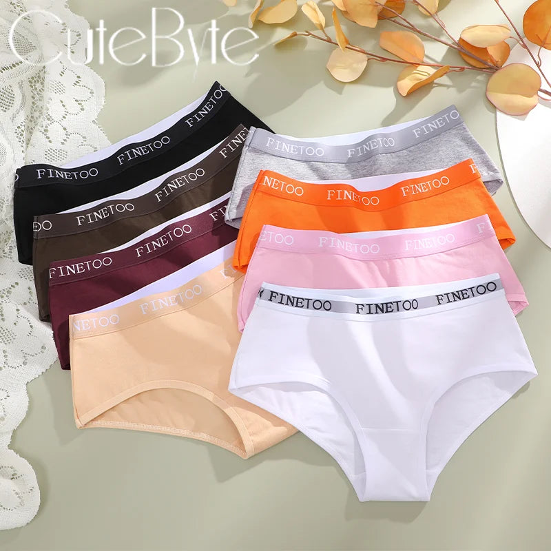Women Cotton Briefs - Soft Breathable Low-Rise Panties 3Pcs Cotton Underwear Set - ZOOMNSTORE