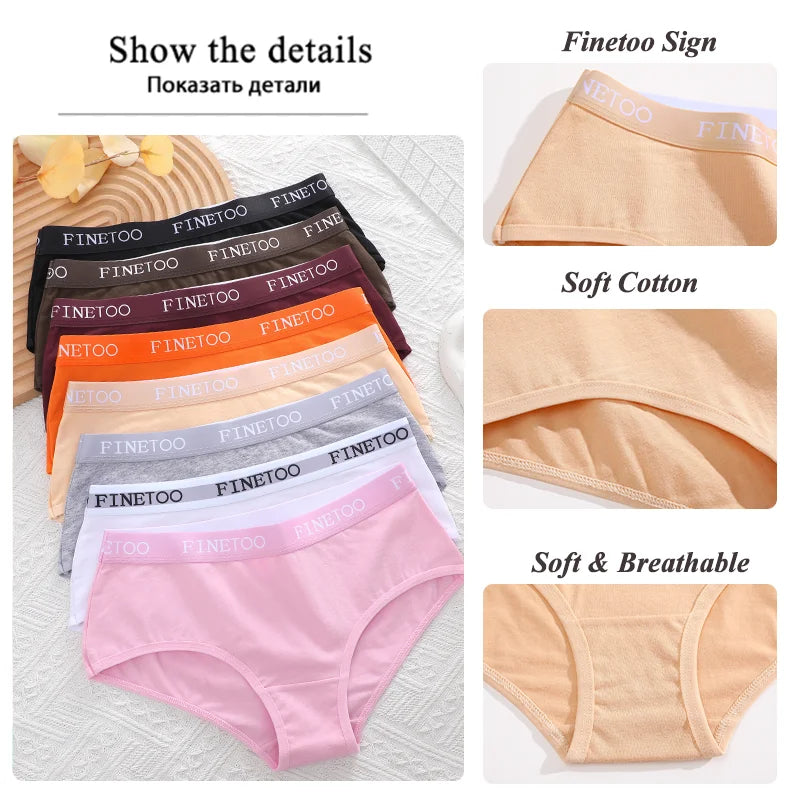 Women Cotton Briefs - Soft Breathable Low-Rise Panties 3Pcs Cotton Underwear Set - ZOOMNSTORE