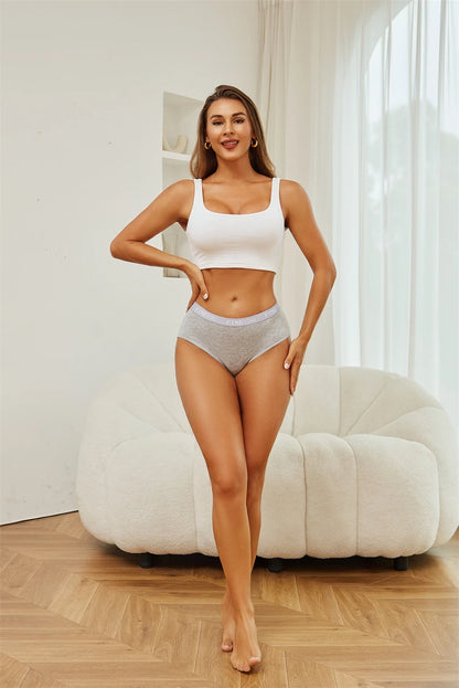 Women Cotton Briefs - Soft Breathable Low-Rise Panties 3Pcs Cotton Underwear Set - ZOOMNSTORE