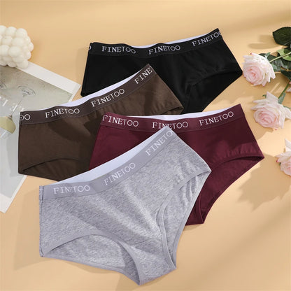 Women Cotton Briefs - Soft Breathable Low-Rise Panties 3Pcs Cotton Underwear Set - ZOOMNSTORE