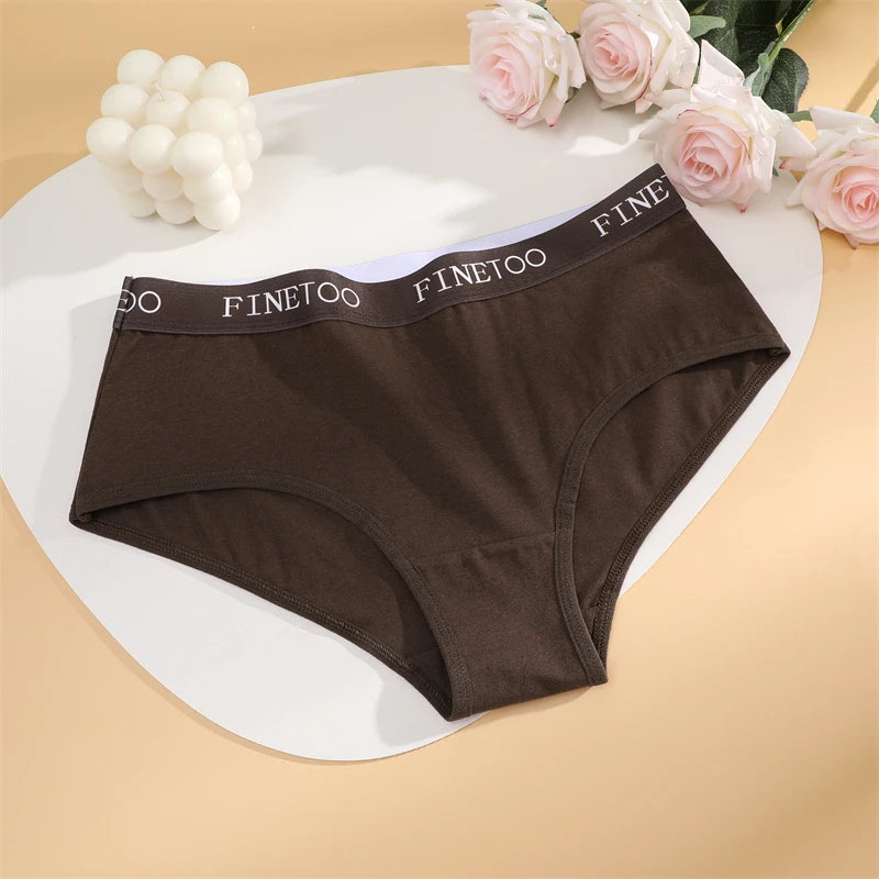 Women Cotton Briefs - Soft Breathable Low-Rise Panties 3Pcs Cotton Underwear Set - ZOOMNSTORE