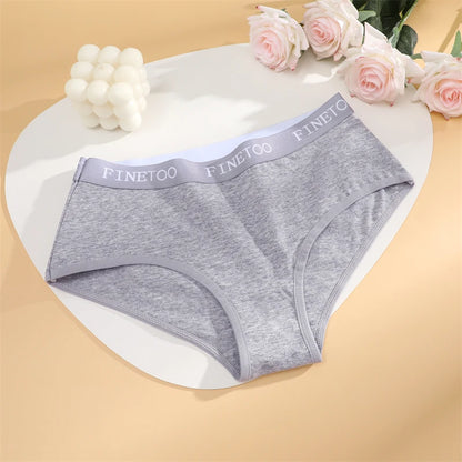 Women Cotton Briefs - Soft Breathable Low-Rise Panties 3Pcs Cotton Underwear Set - ZOOMNSTORE