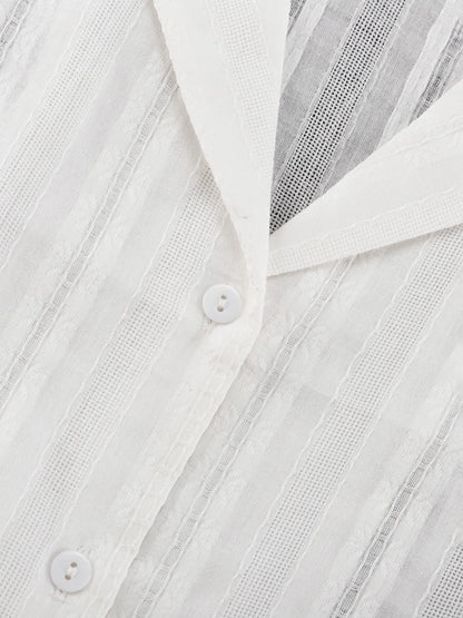 Marthaqiqiq Casual Women Nightgown 2 Piece Suit Long Sleeve Nightwear Turn-Down Collar Sleepwear Pants Loose Home Clothes Ladies - ZOOMNSTORE