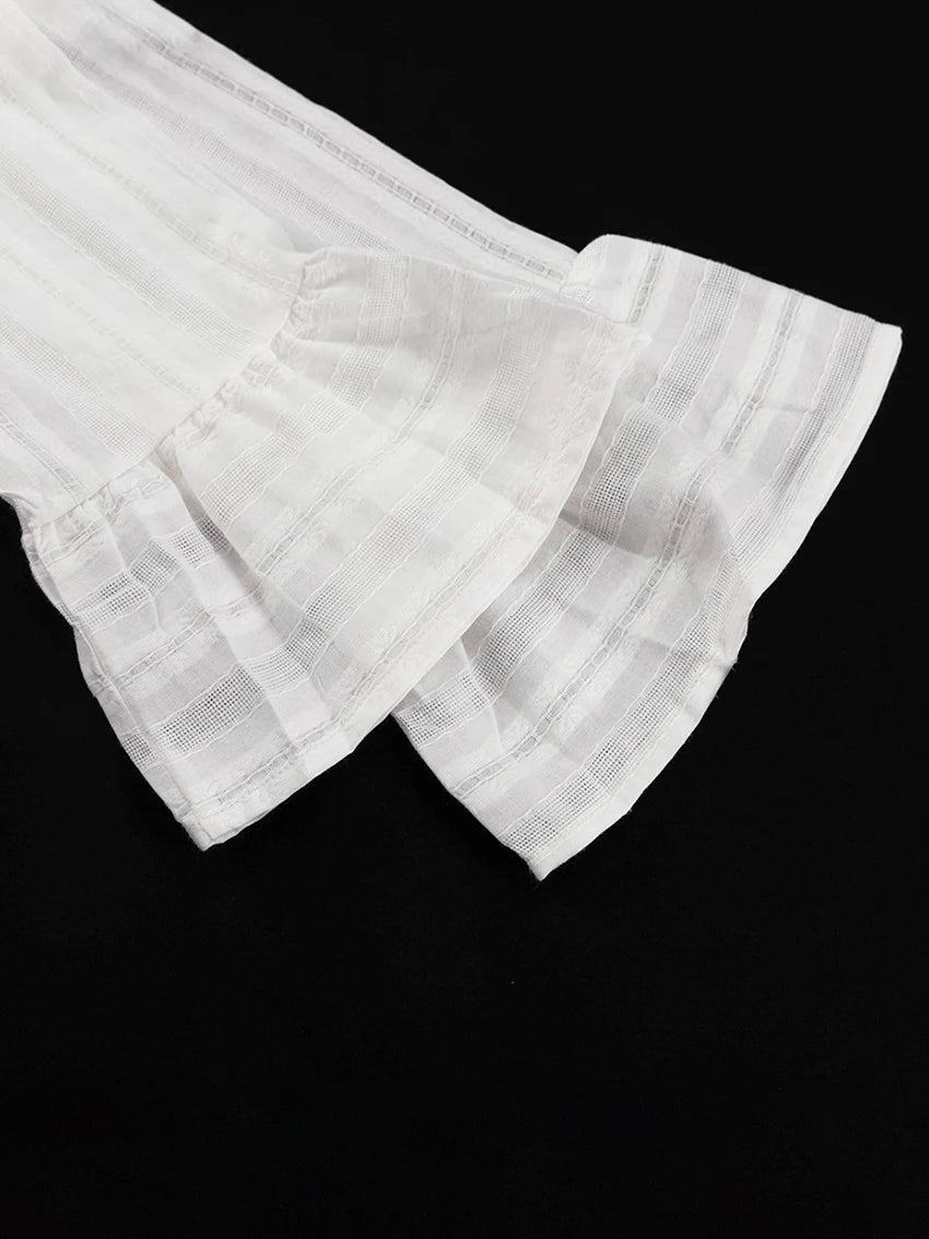 Marthaqiqiq Casual Women Nightgown 2 Piece Suit Long Sleeve Nightwear Turn-Down Collar Sleepwear Pants Loose Home Clothes Ladies - ZOOMNSTORE