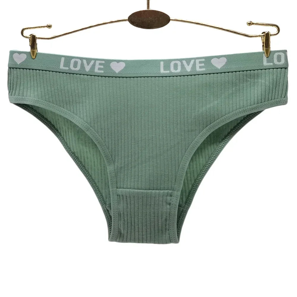 Women Cotton Panties - 6 Pack Ribbed Cotton Underwear Set | Comfortable Low Waist Briefs - ZOOMNSTORE