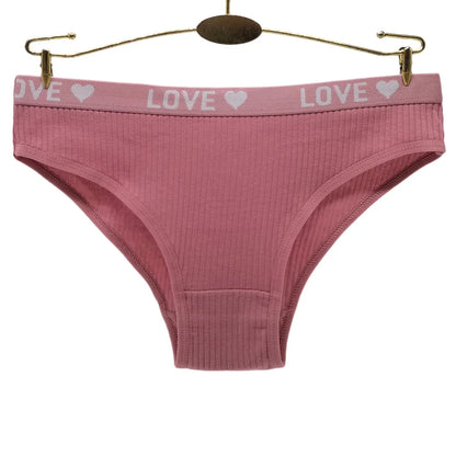 Women Cotton Panties - 6 Pack Ribbed Cotton Underwear Set | Comfortable Low Waist Briefs - ZOOMNSTORE