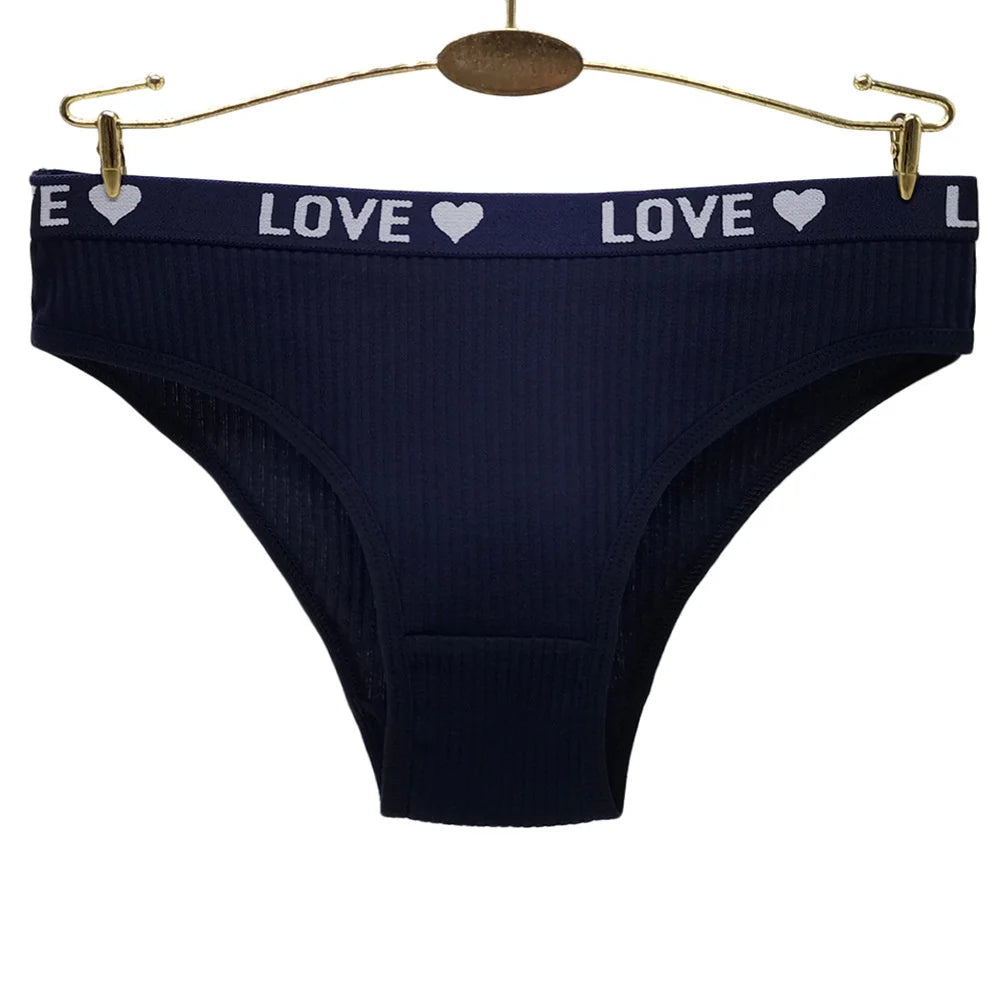 Women Cotton Panties - 6 Pack Ribbed Cotton Underwear Set | Comfortable Low Waist Briefs - ZOOMNSTORE