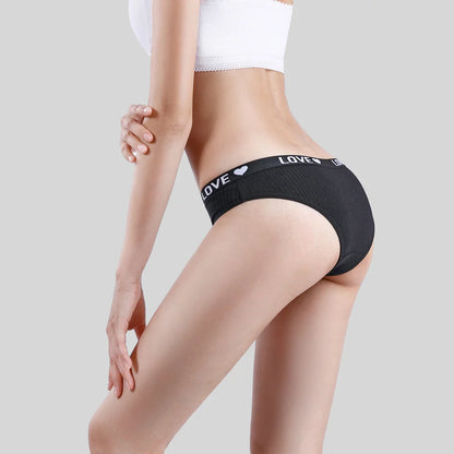 Women Cotton Panties - 6 Pack Ribbed Cotton Underwear Set | Comfortable Low Waist Briefs - ZOOMNSTORE