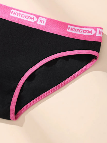 Women Cotton Panties - 6Pcs Breathable Low-Rise Underwear Set | Soft Stretch Black Briefs - ZOOMNSTORE