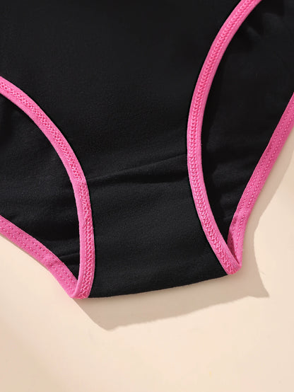Women Cotton Panties - 6Pcs Breathable Low-Rise Underwear Set | Soft Stretch Black Briefs - ZOOMNSTORE