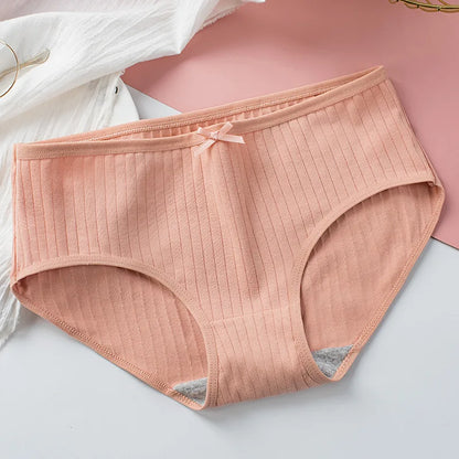Women Cotton Panties - Soft Stretch Lingerie Set | Breathable Low-Rise Briefs - ZOOMNSTORE