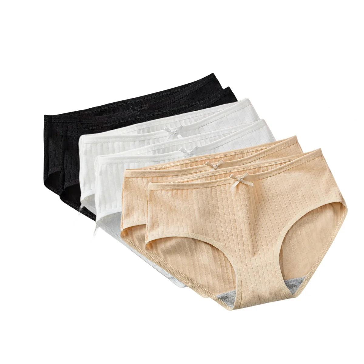 Women Cotton Panties - Soft Stretch Lingerie Set | Breathable Low-Rise Briefs - ZOOMNSTORE