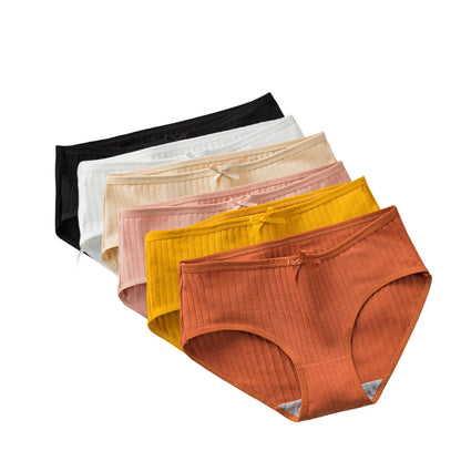Women Cotton Panties - Soft Stretch Lingerie Set | Breathable Low-Rise Briefs - ZOOMNSTORE