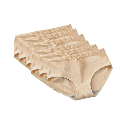 Women Cotton Panties - Soft Stretch Lingerie Set | Breathable Low-Rise Briefs - ZOOMNSTORE
