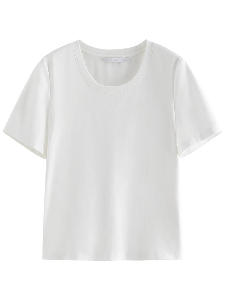 Animal Print Cotton Tee - Womens Short Sleeve Summer T-Shirt - ZOOMNSTORE