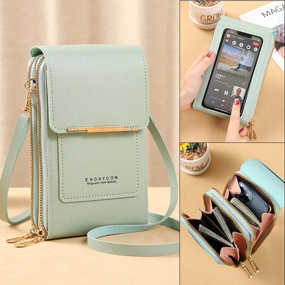 Luxury Womens Crossbody Bag - Soft Leather Touch Screen Phone Purse - ZOOMNSTORE