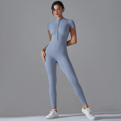 Womens Fitness Bodysuit - Breathable Quick-Dry Yoga Gym Wear - ZOOMNSTORE