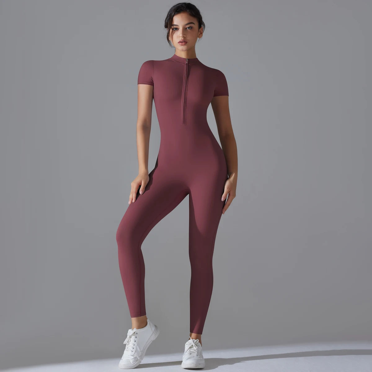 Womens Fitness Bodysuit - Breathable Quick-Dry Yoga Gym Wear - ZOOMNSTORE