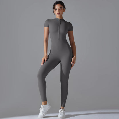 Womens Fitness Bodysuit - Breathable Quick-Dry Yoga Gym Wear - ZOOMNSTORE