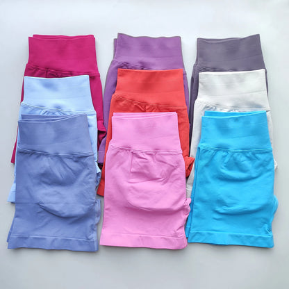 Women Gym Shorts - High Waisted Seamless Workout Shorts With Scrunch Butt Design - ZOOMNSTORE