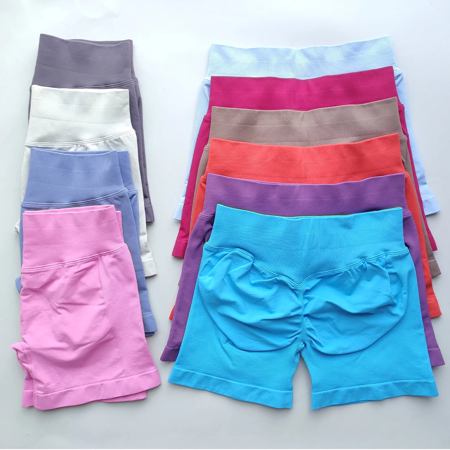 Women Gym Shorts - High Waisted Seamless Workout Shorts With Scrunch Butt Design - ZOOMNSTORE