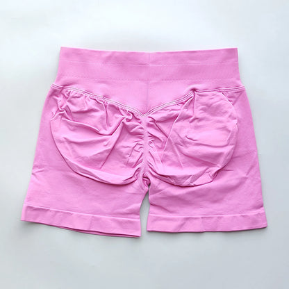 Women Gym Shorts - High Waisted Seamless Workout Shorts With Scrunch Butt Design - ZOOMNSTORE