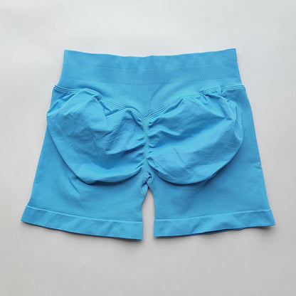 Women Gym Shorts - High Waisted Seamless Workout Shorts With Scrunch Butt Design - ZOOMNSTORE