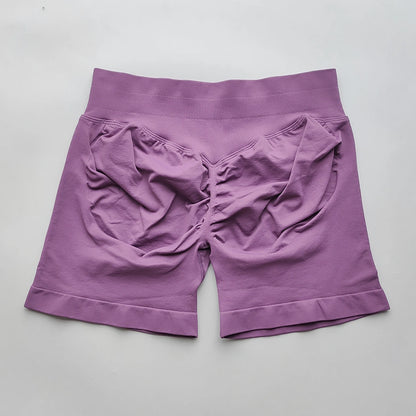 Women Gym Shorts - High Waisted Seamless Workout Shorts With Scrunch Butt Design - ZOOMNSTORE
