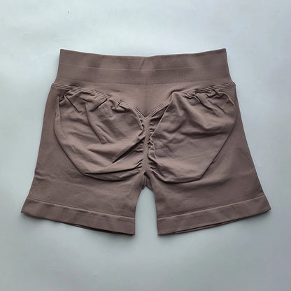 Women Gym Shorts - High Waisted Seamless Workout Shorts With Scrunch Butt Design - ZOOMNSTORE