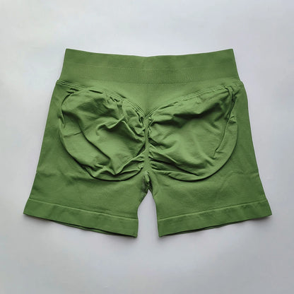 Women Gym Shorts - High Waisted Seamless Workout Shorts With Scrunch Butt Design - ZOOMNSTORE