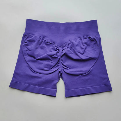 Women Gym Shorts - High Waisted Seamless Workout Shorts With Scrunch Butt Design - ZOOMNSTORE