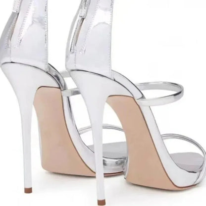 Women High Heel Sandals – Sexy Thin Heel Strap Back Platform Shoes for Wedding Bride - ZOOMNSTORE
